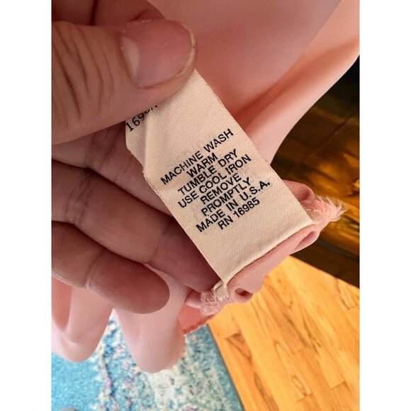 Vintage Nightgown Pink Lace Short Gown All Polyester USA Size Medium - Picture 4 of 6